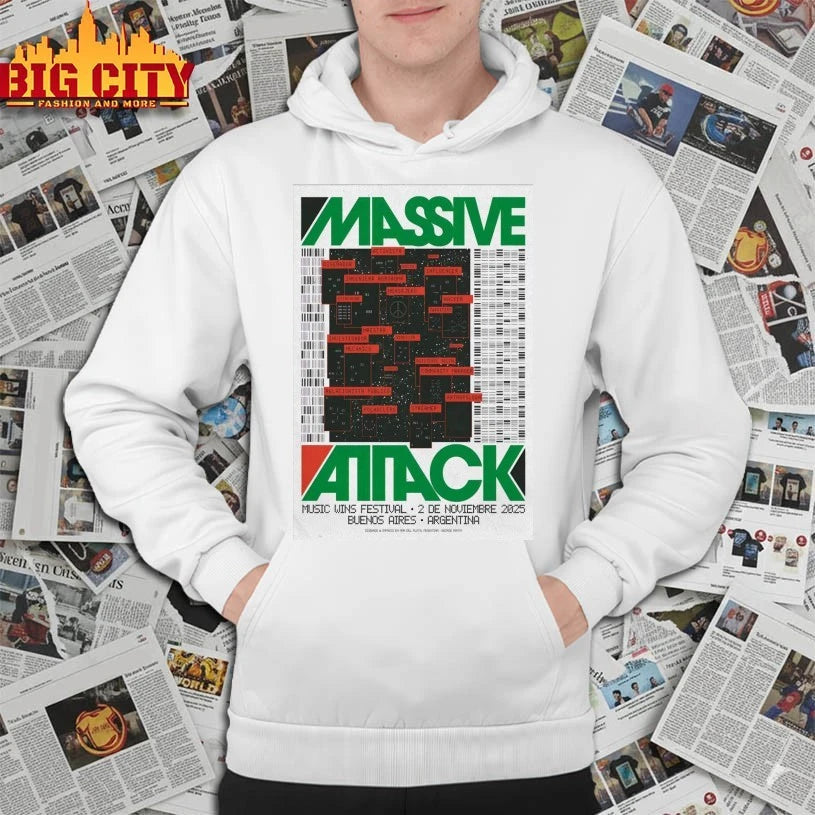 Massive Attack Nov 2 2025 2025 Music Wins Festival in Buenos Aires, Argentina Poster shirt