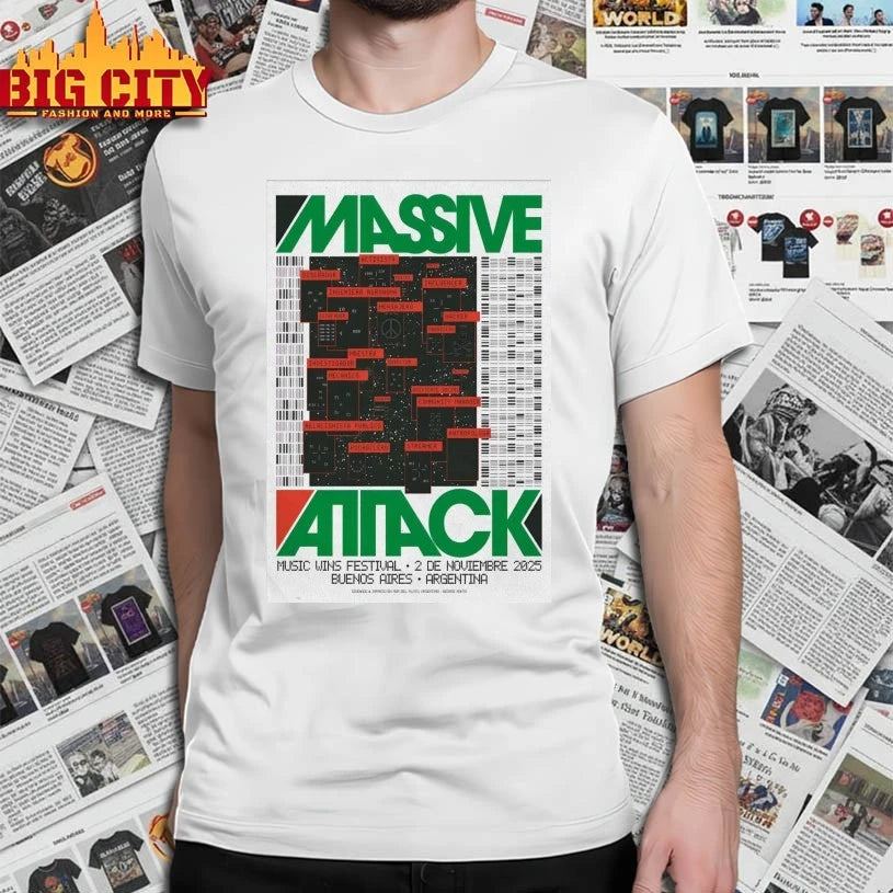 Massive Attack Nov 2 2025 2025 Music Wins Festival in Buenos Aires, Argentina Poster shirt