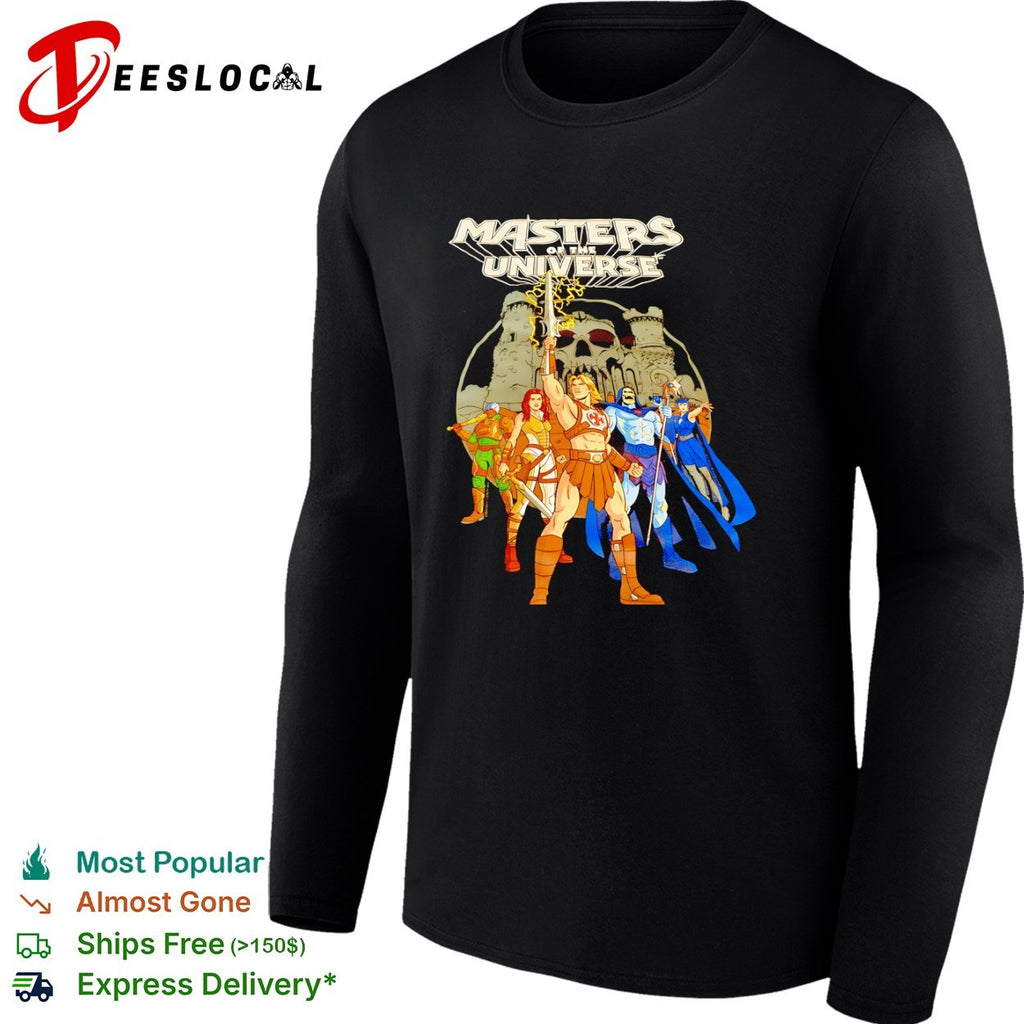 Masters of the Universe He-Man Skeletor Teela Man-At-Arms Evil-Lyn Castle Grayskull shirt