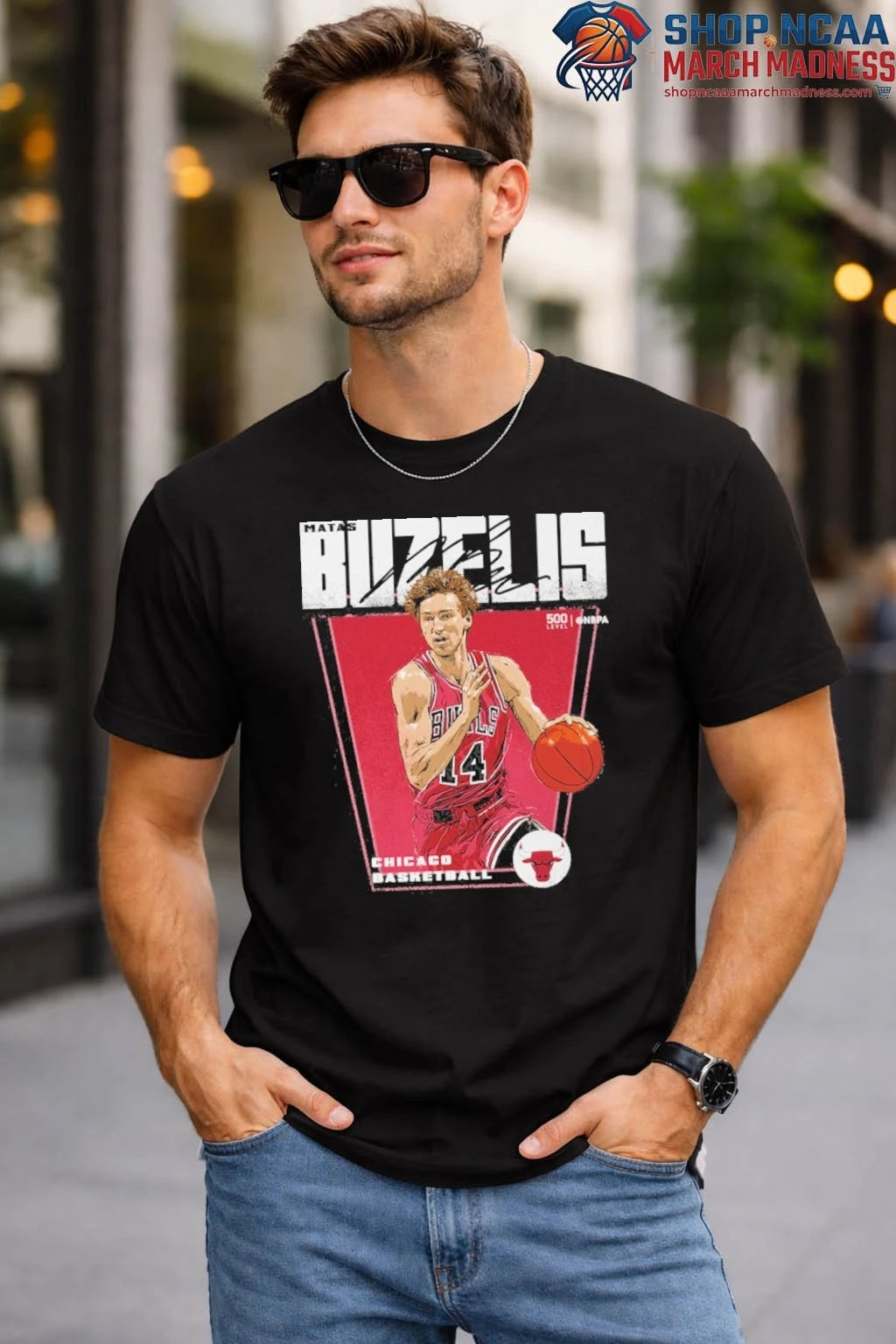 Matas Buzelis Chicago Bulls Premiere Signature T-Shirt
