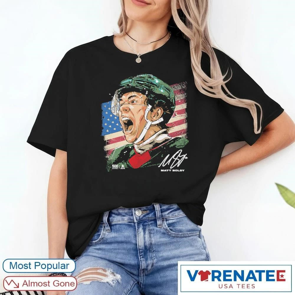 Matt Boldy Minnesota Wild USA Portrait Signature shirt