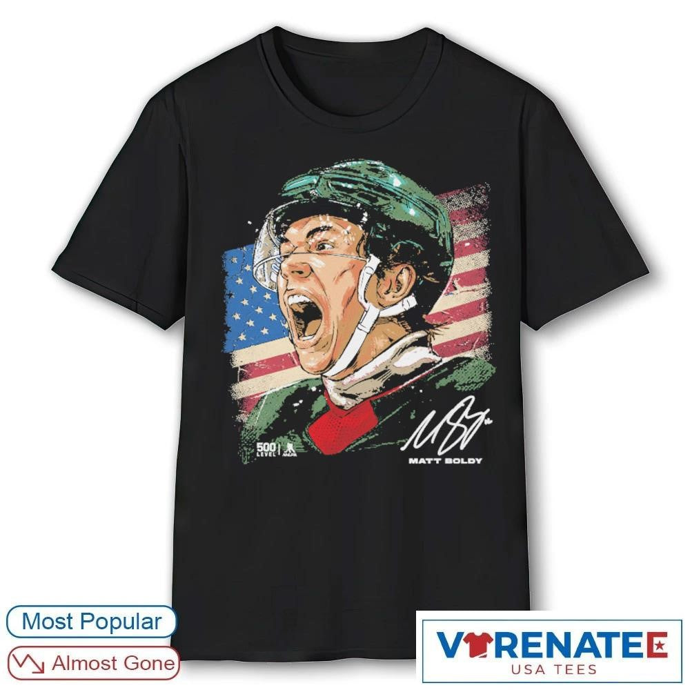 Matt Boldy Minnesota Wild USA Portrait Signature shirt
