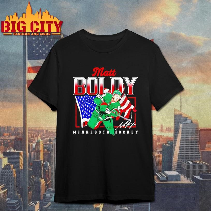 Matt Boldy Minnesota Wild USA flag graphic Shirt