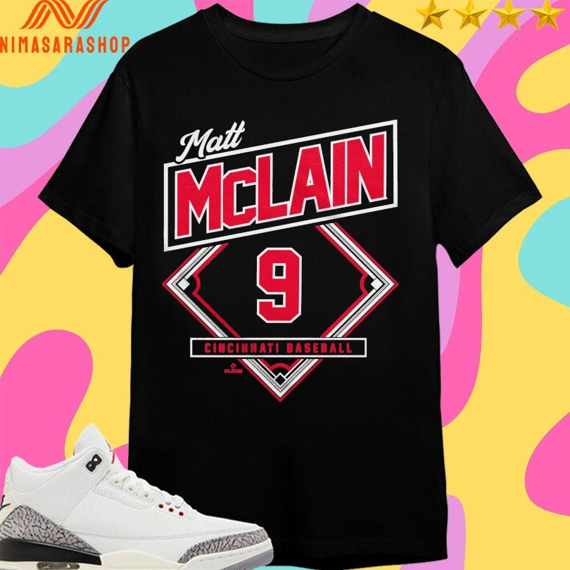 Matt Mclain 9 Cincinnati Baseball Classic Diamond Shirts