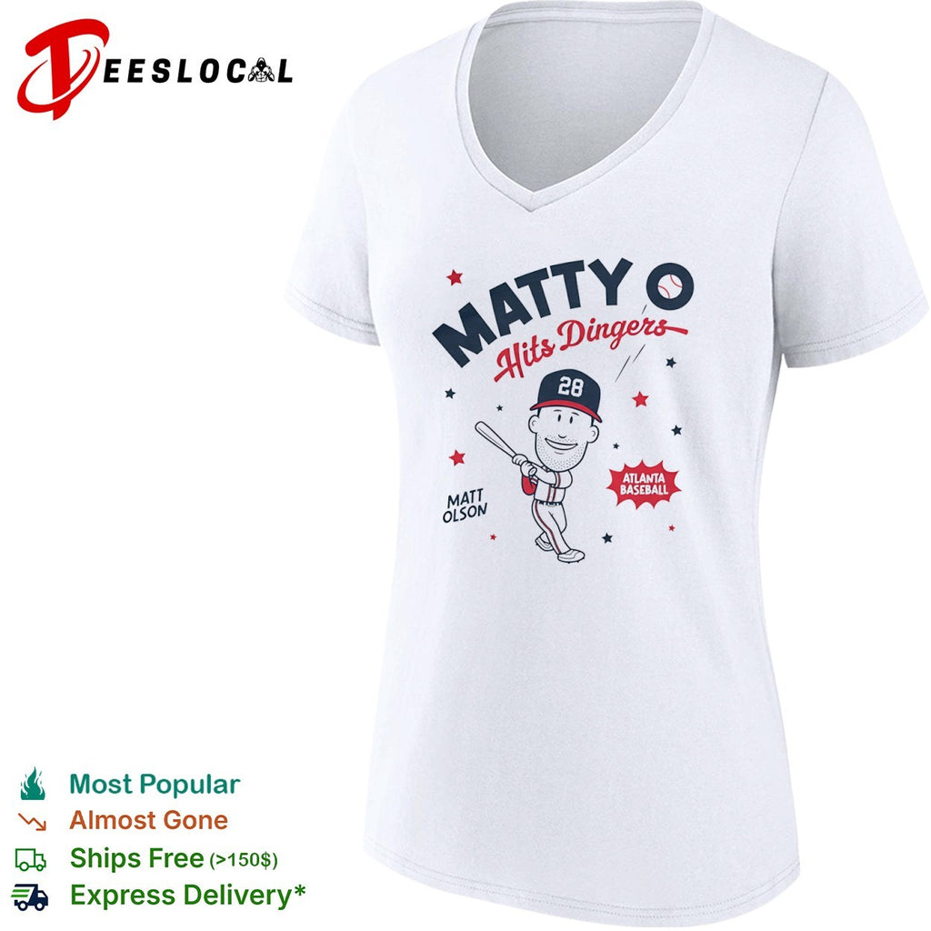 Matt Olson Atlanta Braves Baseball Matty O Hits Dingers MLB Player shirt