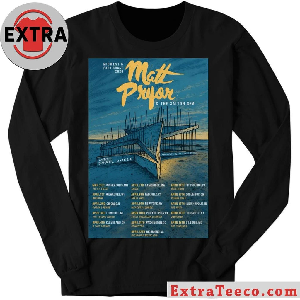 Matt Pryor Midwest And East Coast 2026 Tour Poster T-Shirt