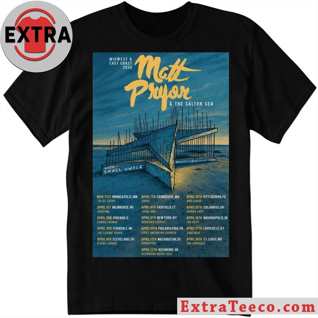 Matt Pryor Midwest And East Coast 2026 Tour Poster T-Shirt