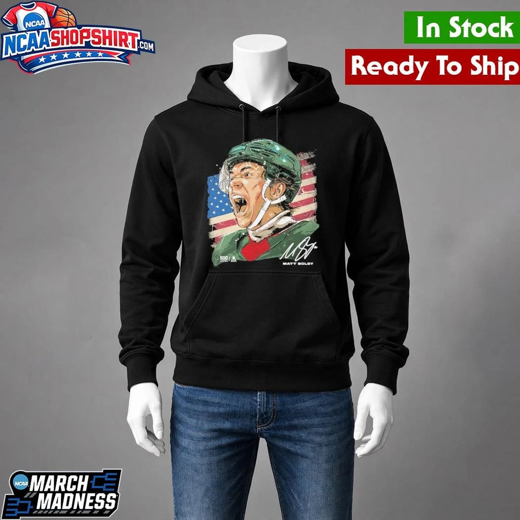 Matthew Boldy US Men’s Hockey 500 Level Flag Shirt