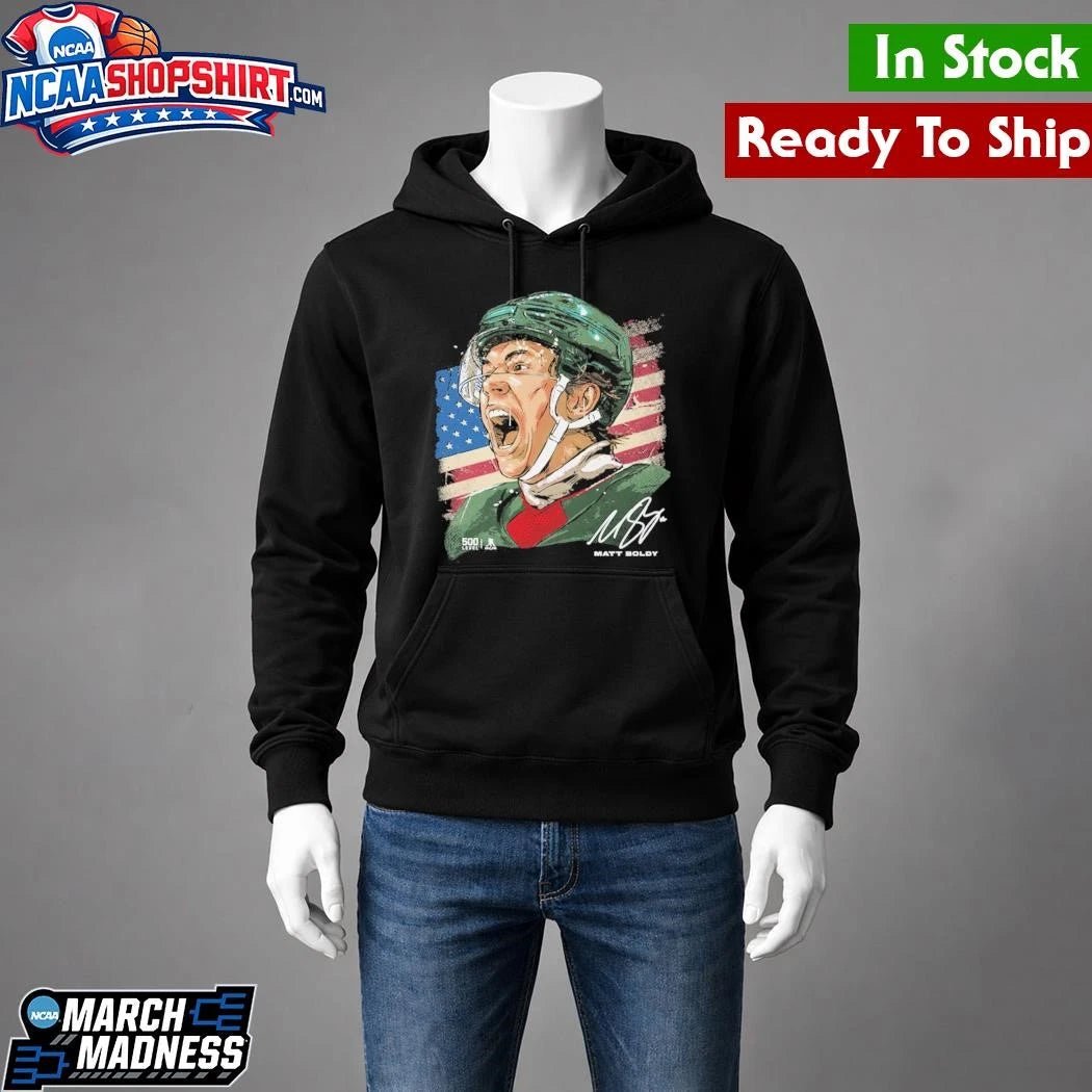 Matthew Boldy US Men’s Hockey 500 Level Flag Shirt