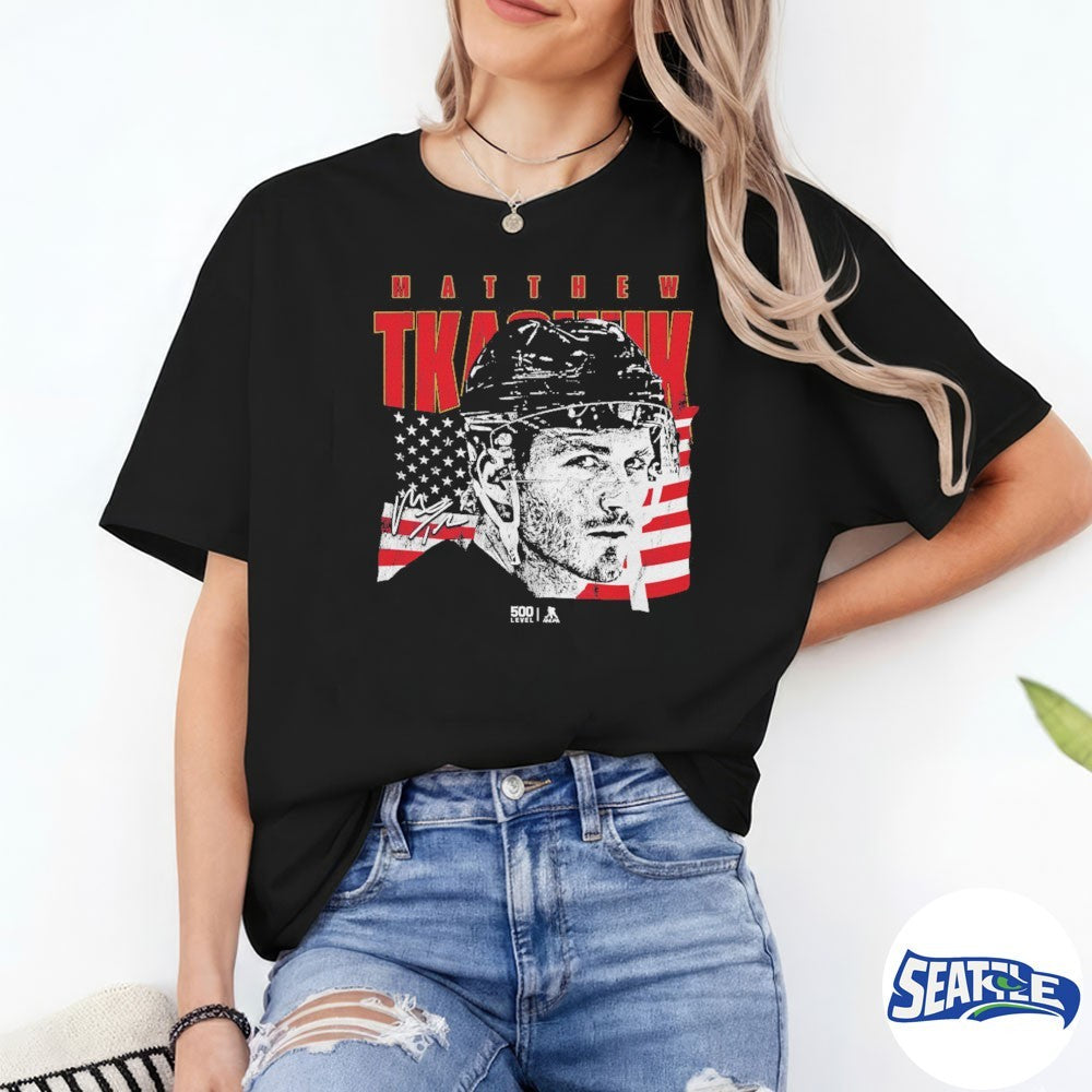 Matthew Tkachuk Florida Panthers USA Profile Signature shirt