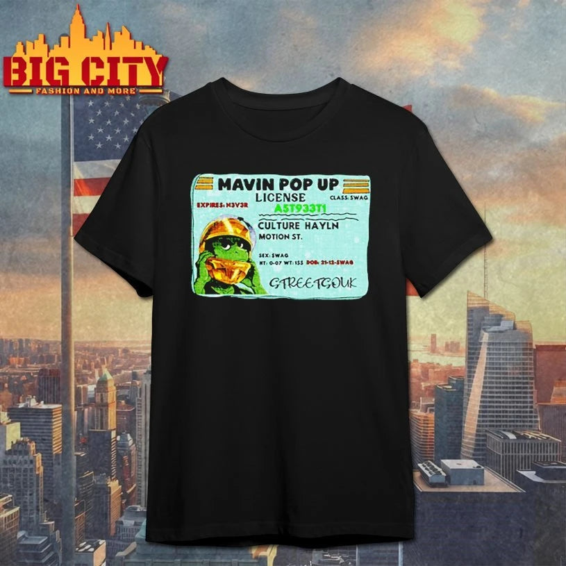 Mavin Pop Up License Graphic shirt