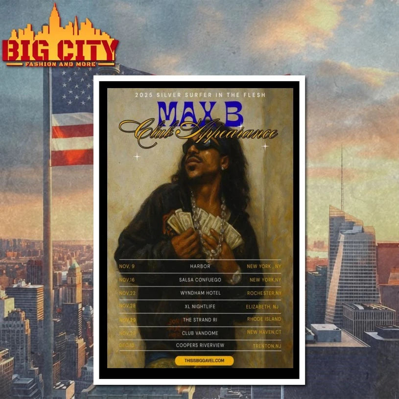 Max B Silver Surfer In The Flesh 2025 Poster shirt
