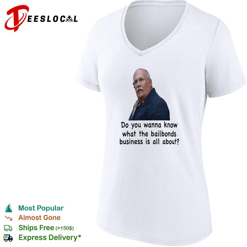 Max Cherry Jackie Brown do you wanna know what the bailbonds business is all about man portrait shirt