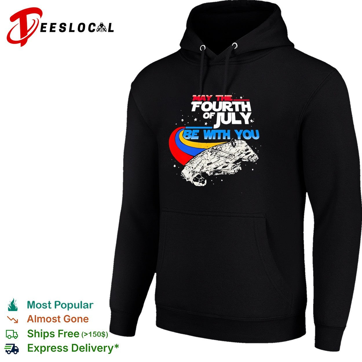 May the fourth of July be with you Millennium Falcon shirt