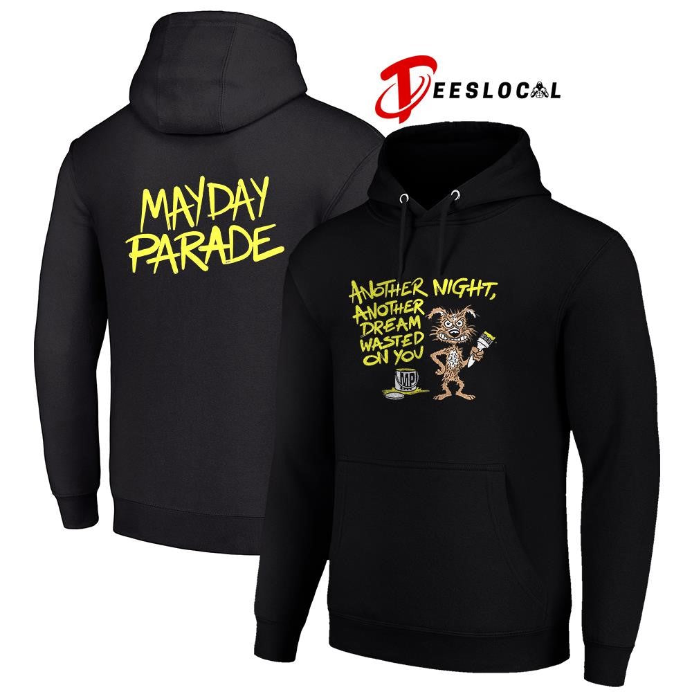 Mayday Parade another night another dream wasted on you graffiti dog art shirt