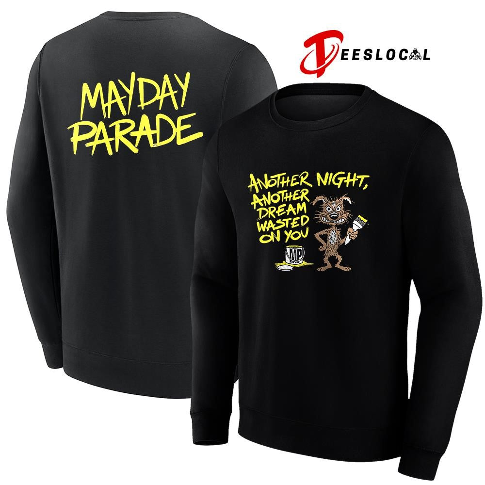 Mayday Parade another night another dream wasted on you graffiti dog art shirt