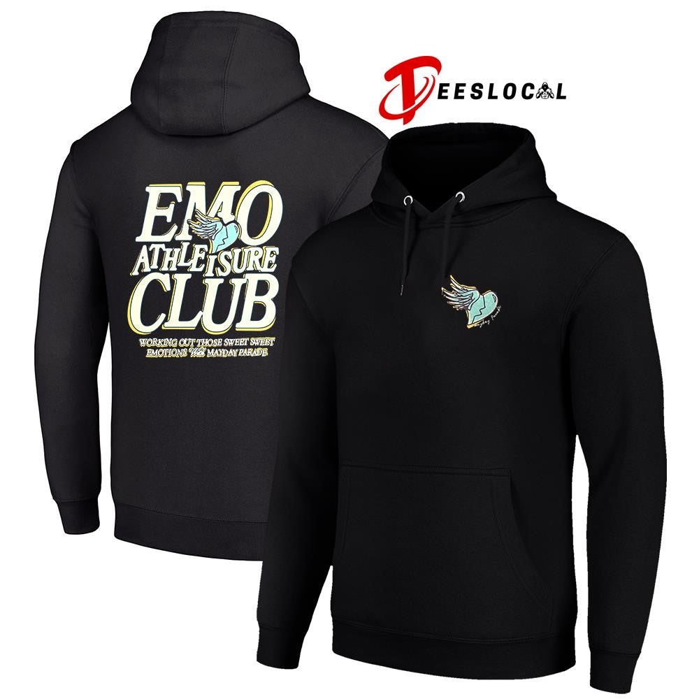 Mayday Parade emo athleisure club heart text shirt