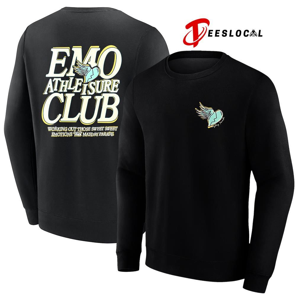 Mayday Parade emo athleisure club heart text shirt