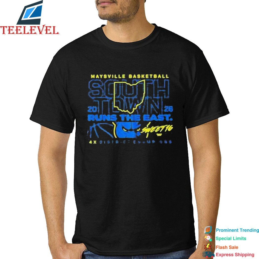 Maysville Basketball 2026 Runs the East 4X District Champions T-shirts