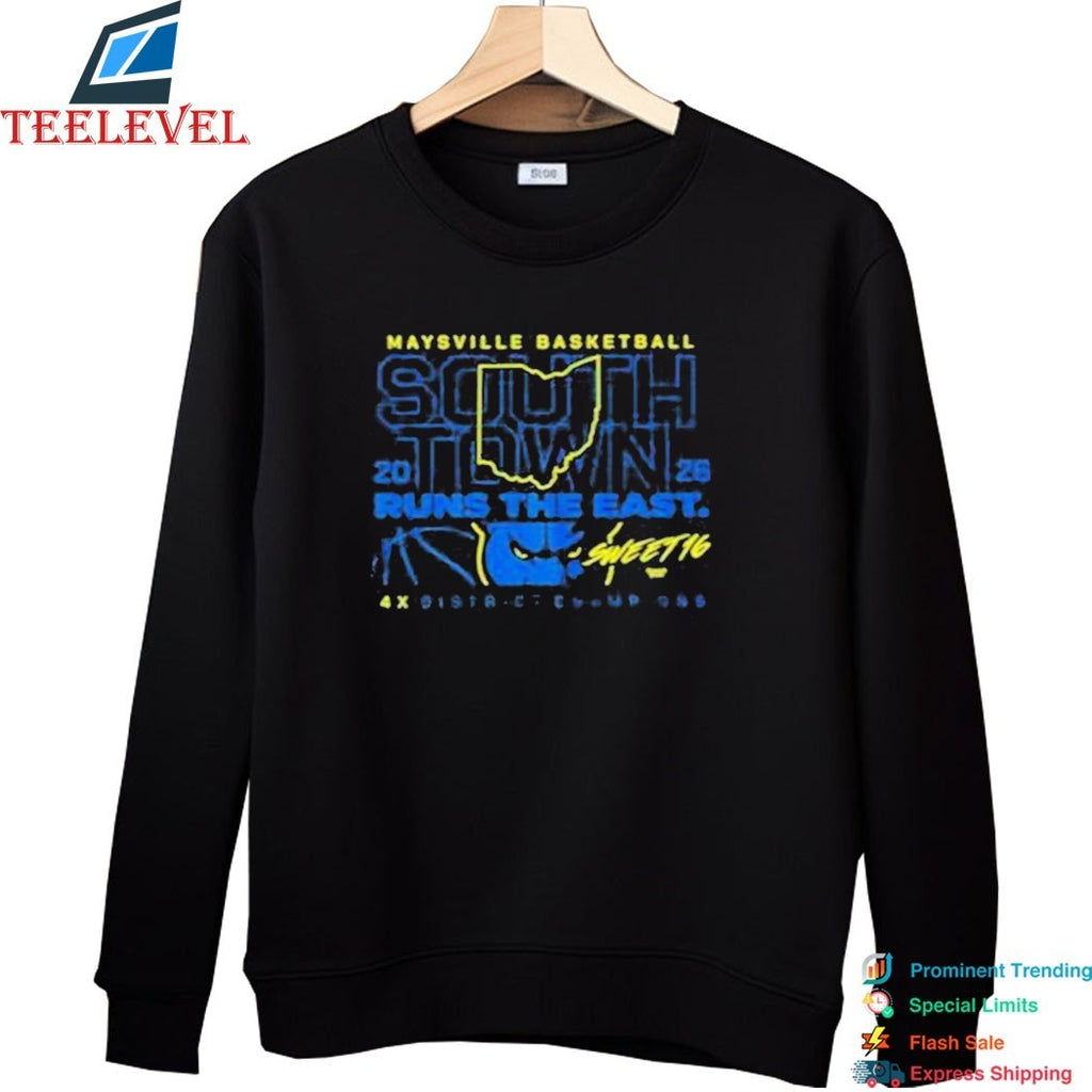 Maysville Basketball 2026 Runs the East 4X District Champions T-shirts