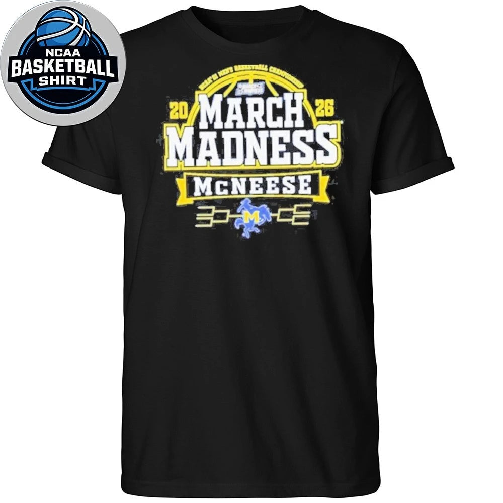 McNeese State Cowboys Blue 2026 Men’s Basketball March Madness Bound Shirt