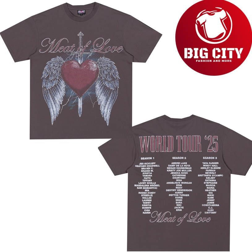 Meatcanyon Store Merch Meat Of Love Vintage Tour 2025 Two Sided Shirt