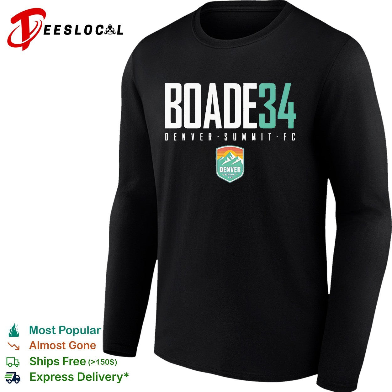 Meg Boade 34 Denver Summit FC professional women’s soccer team shirt