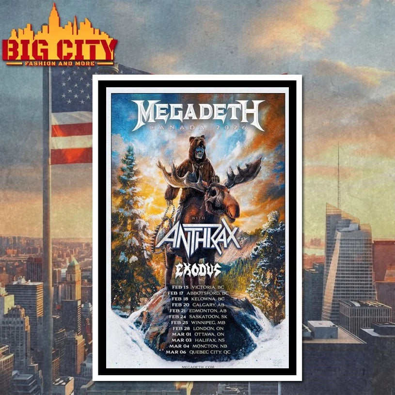 Megadeth 2026 Canada Tour Poster shirt