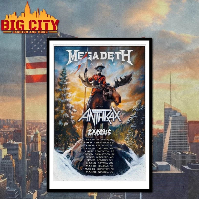 Megadeth With Anthrax Canada 2026 Shows Poster shirt