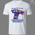 Megan Keller OT Goal The Only Ice I Like Is The Ice My Gold Medal Winning Hockey Team Skates Around On Women’s USA Flag T-shirts