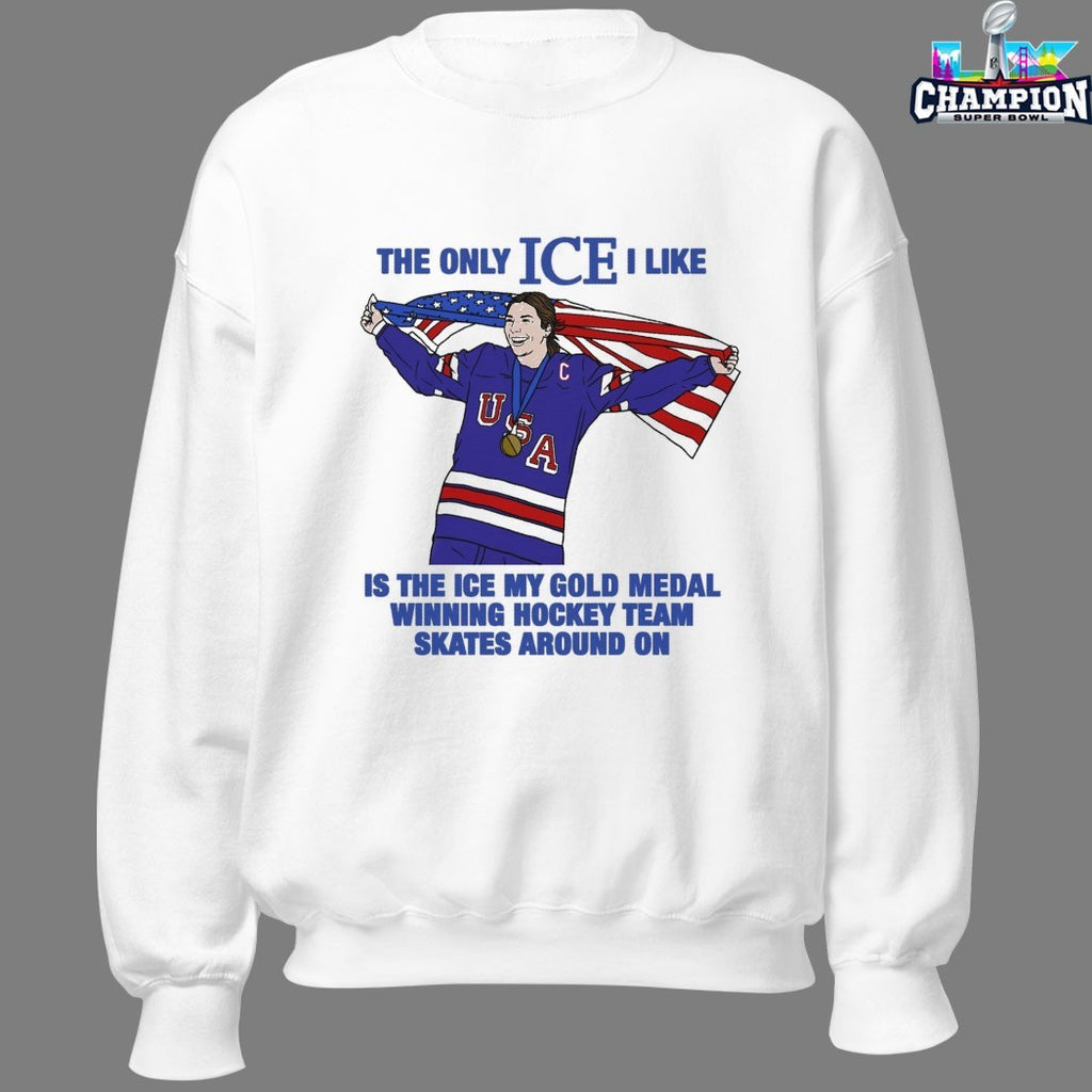 Megan Keller OT Goal The Only Ice I Like Is The Ice My Gold Medal Winning Hockey Team Skates Around On Women’s USA Flag T-shirts