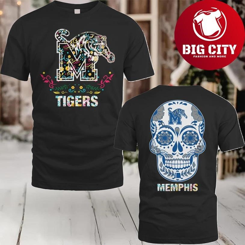 Memphis Tigers College Football Dia De Los Muertos 2025 New Two Sided Shirt