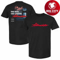 Men’s Dale Earnhardt Checkered Flag Sports Black The Intimidator Legend Shirt