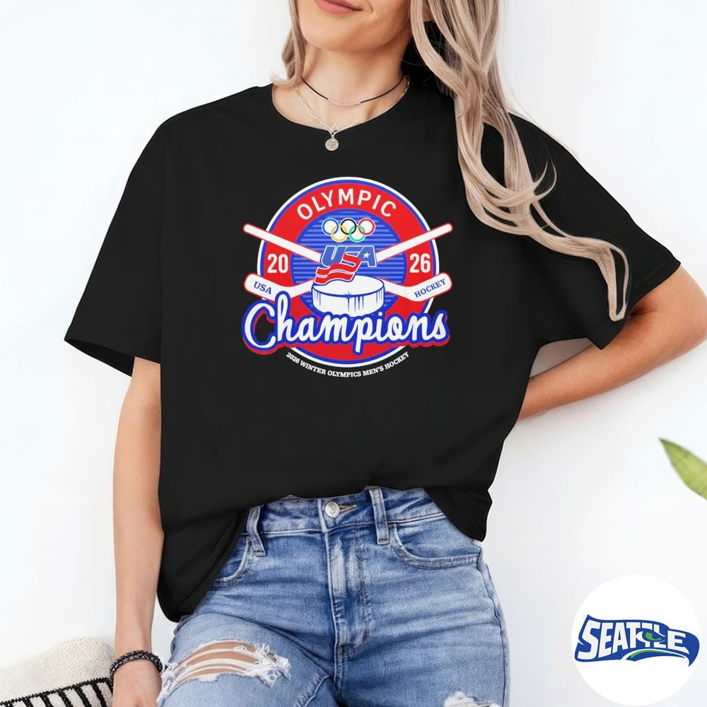 Men’s Hockey USA 2026 Winter Olympics 2026 Champions Celebrate shirt