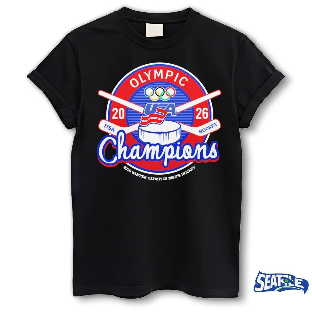 Men’s Hockey USA 2026 Winter Olympics 2026 Champions Celebrate shirt