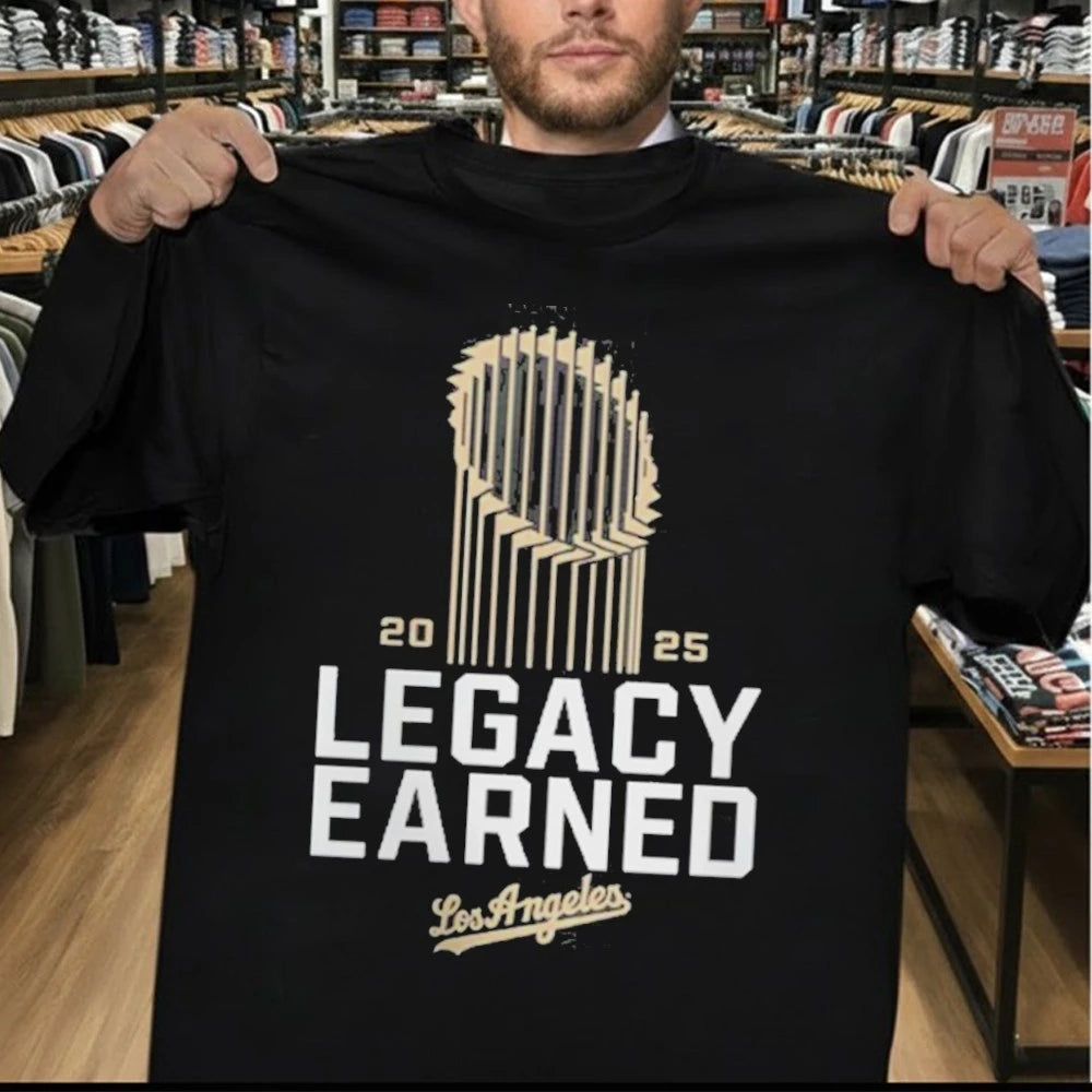 Men’s Los Angeles Dodgers Black 2026 Gold Collection Oversized T-Shirt