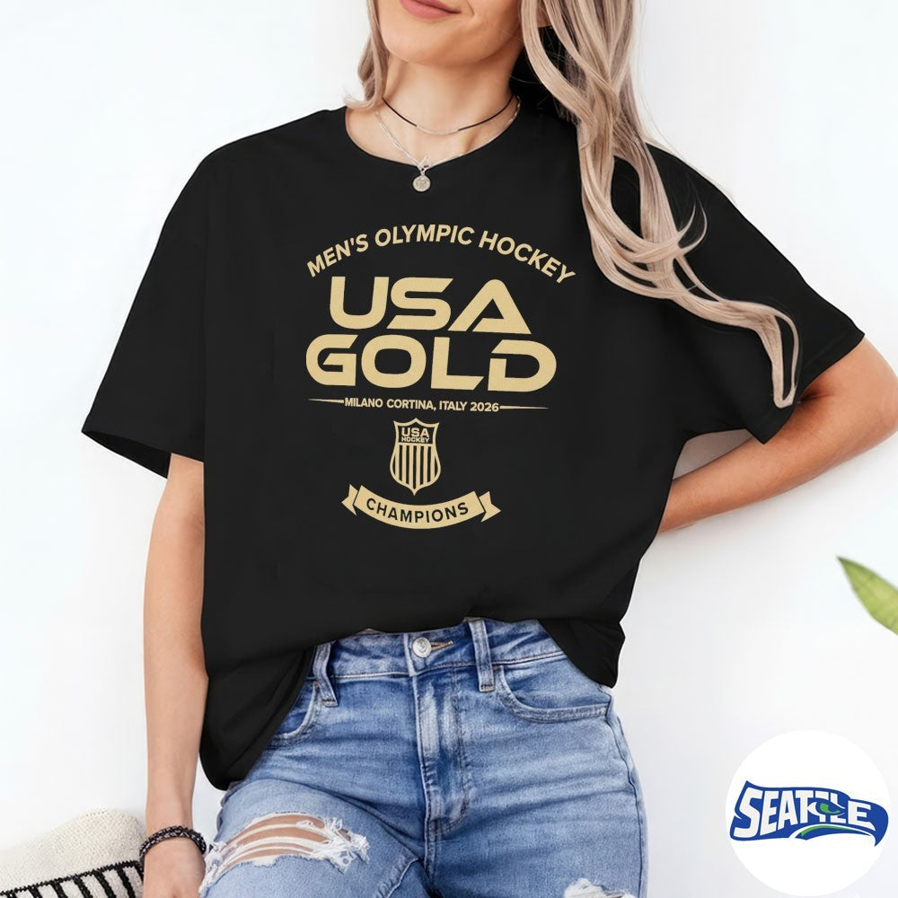 Men’s Olympic Hockey USA Hockey Champions 2026 Winter Olympics Gold Medal Roster shirt