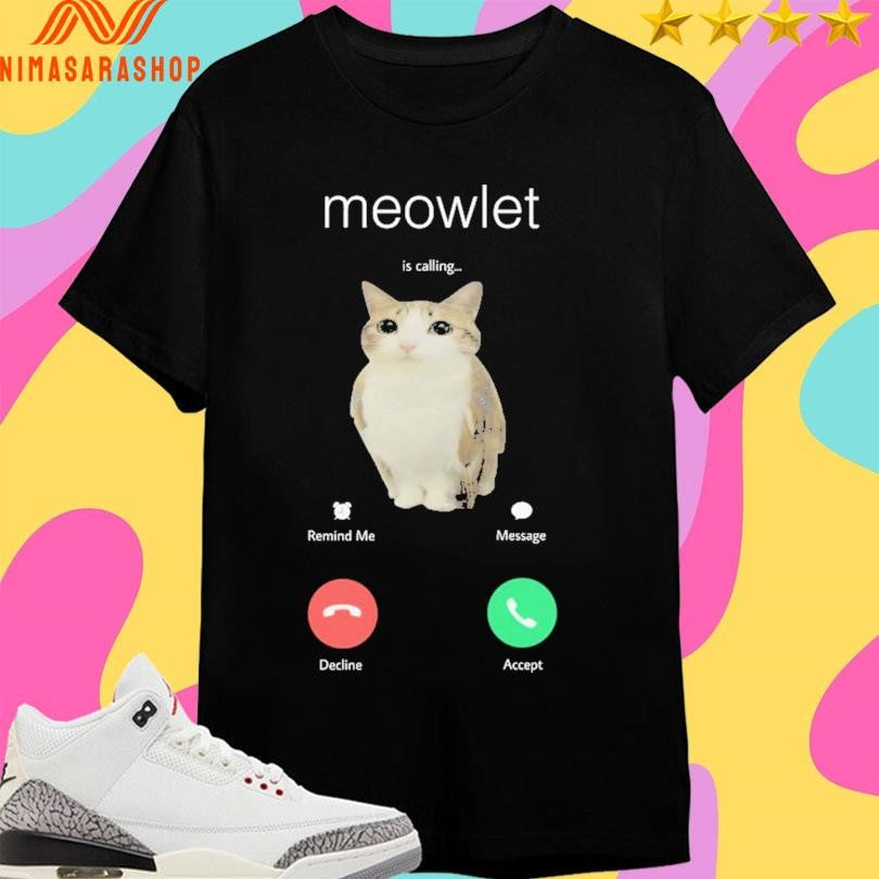 Meowlet Is Calling Remind Me Message Decline Accept Shirts