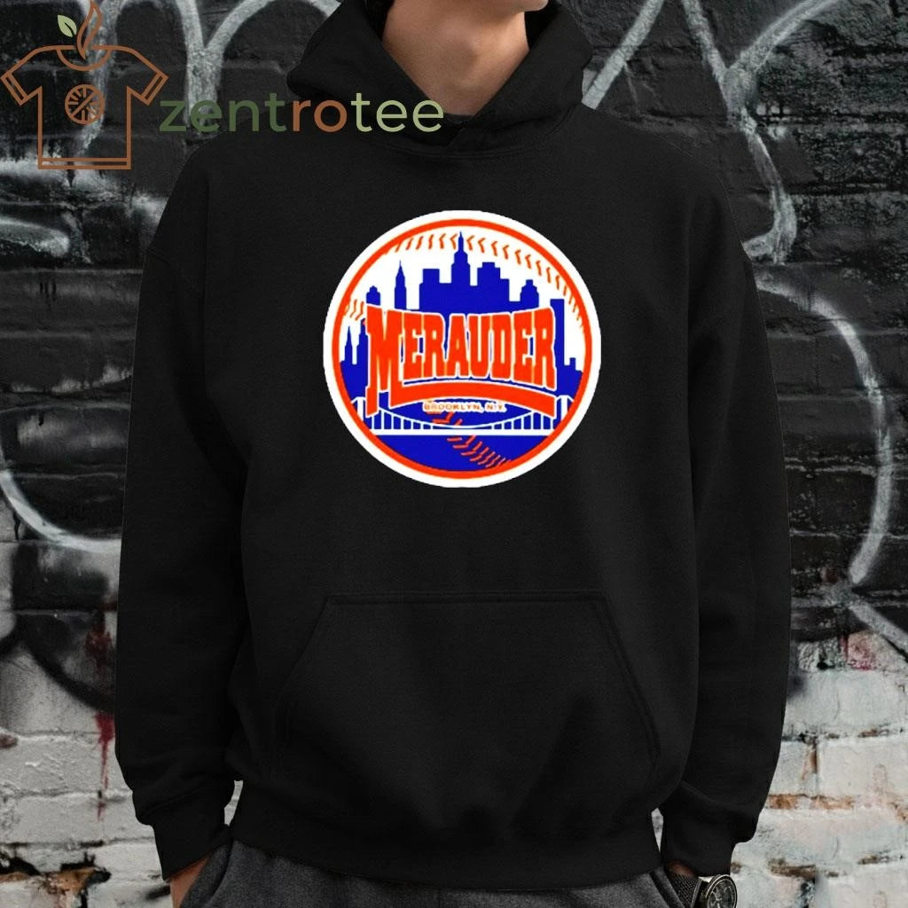 Merauder New York Mets Baseball Logo Skyline tee