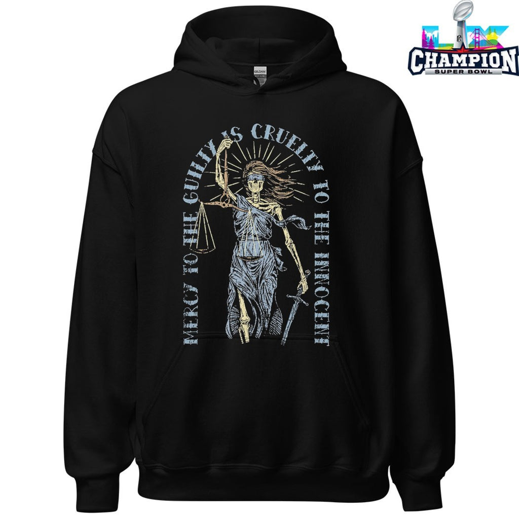 Mercy To The Guilty Is Cruelty To The Innocent Skeleton Sword T-shirts