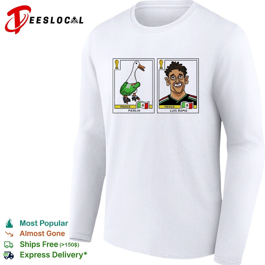 Merlin and Luis Romo Mexico National Team World Cup Soccer Cards shirt