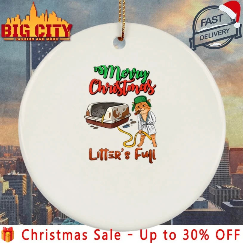 Merry Christmas Litter’s Full Funny Cat Lovers shirt