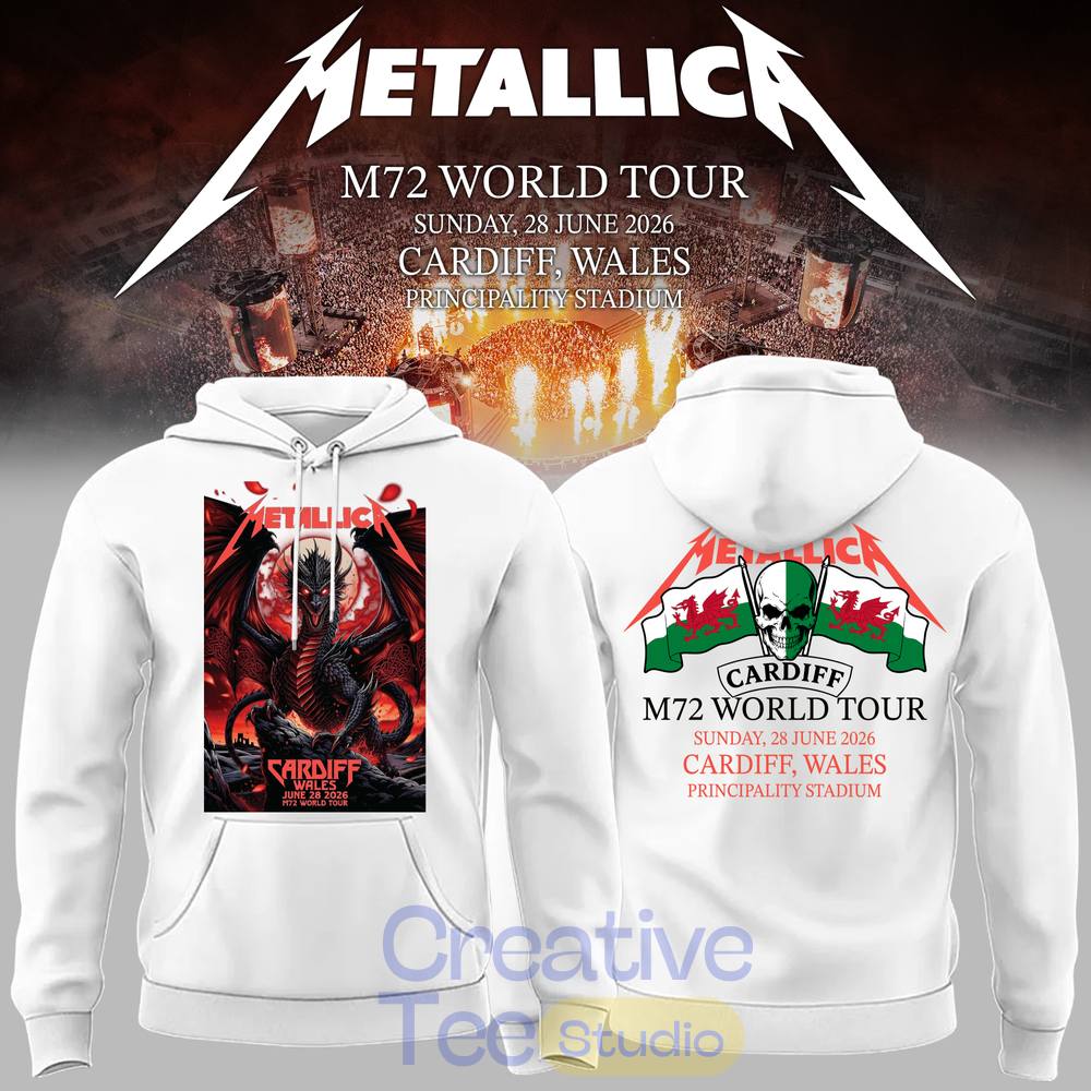 Metallica 2026 M72 World Tour Cardiff, Wales Limited Hoodie