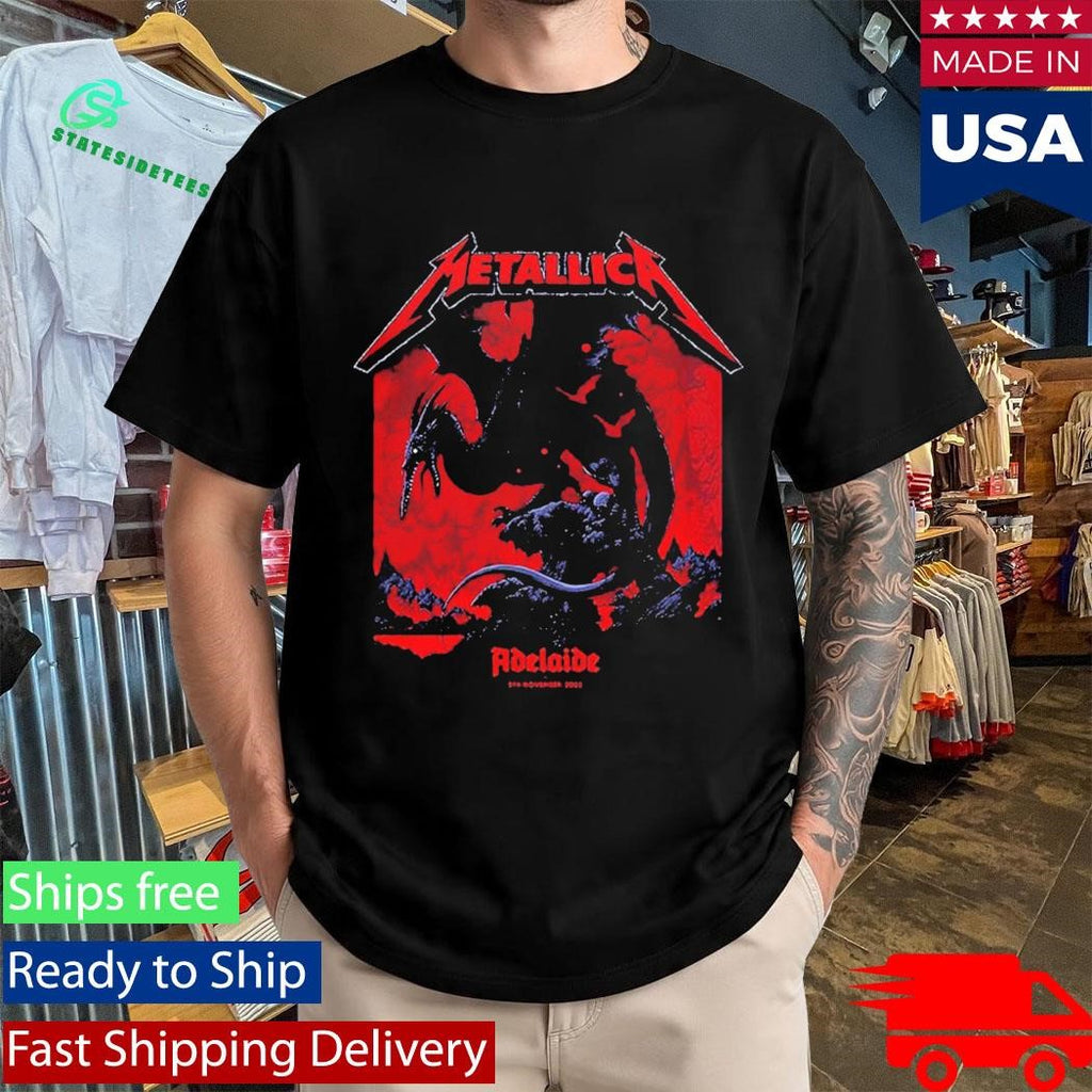 Metallica M72 Adelaide Australia 2025 Art By Ken Taylor At Adelaide Oval On November 5 2025 Shirt