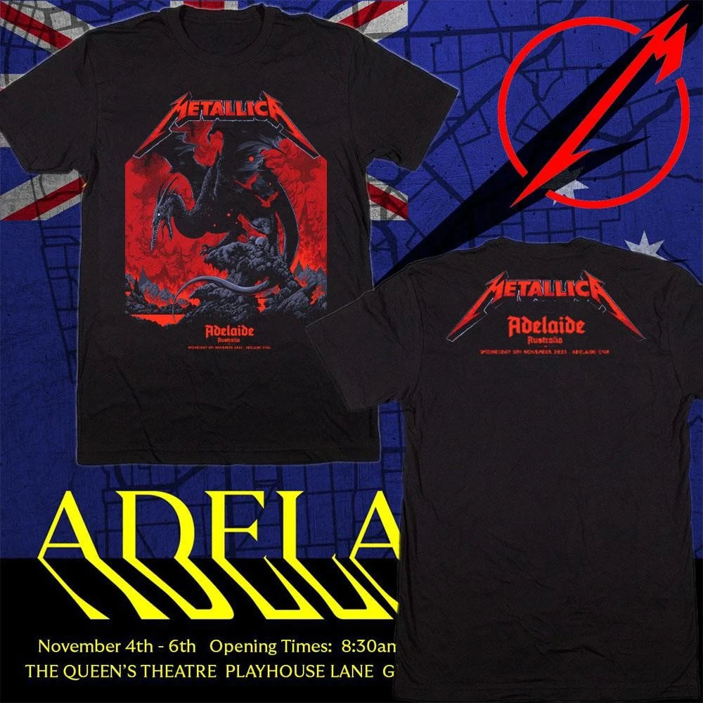 Metallica M72 Adelaide November 5, 2025 Adelaide Oval Australia Artwork By Ken Taylor’s T-Shirt