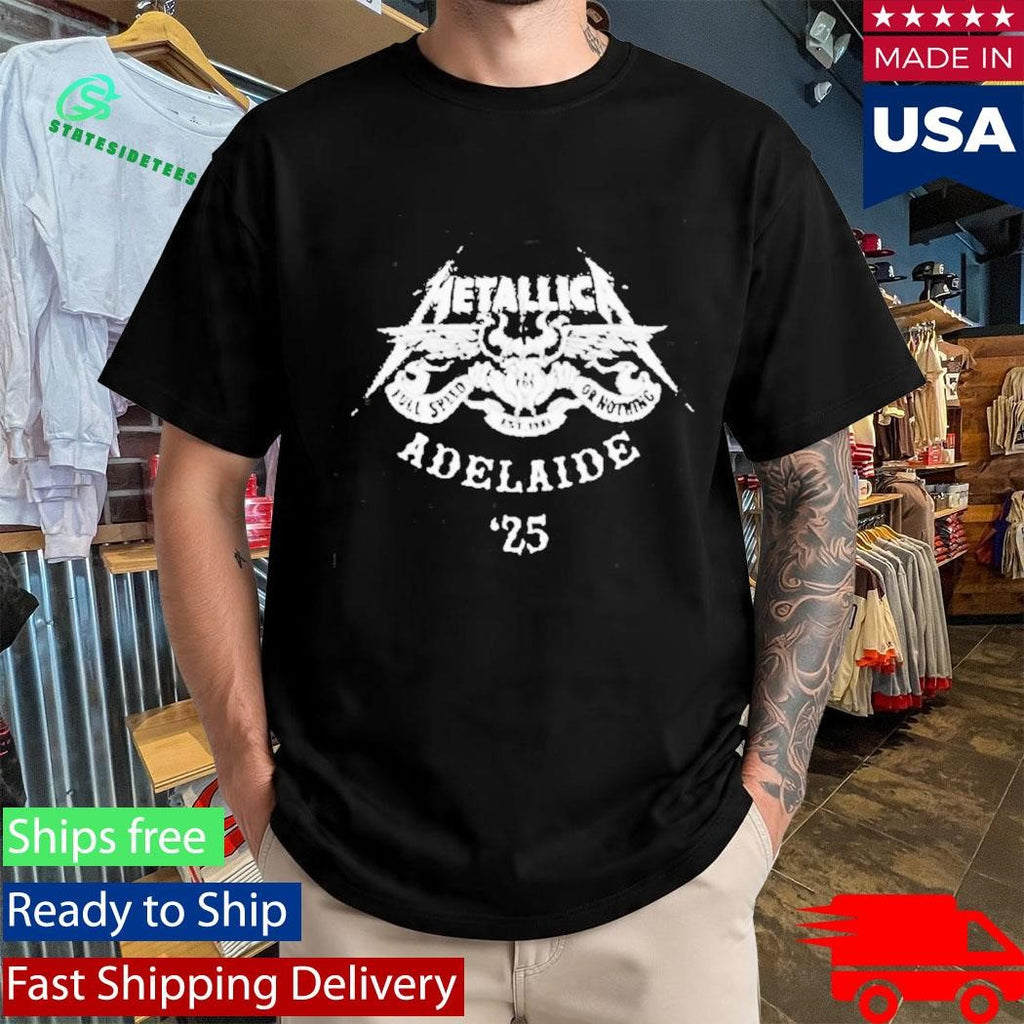 Metallica M72 Adelaide Pop Up Exclusive Merchandise Australia Tour On November 5 2025 In Australia Shirt