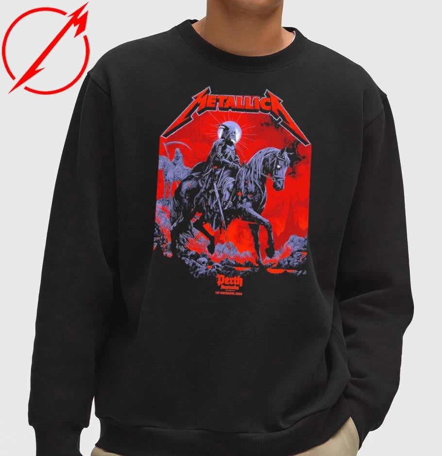 Metallica M72 Perth 2025 November 1, 2025 Optus Stadium, Australia The Skeleton Knight T-Shirt