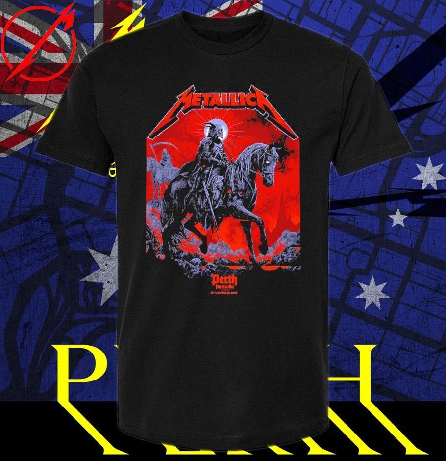 Metallica M72 Perth 2025 November 1, 2025 Optus Stadium, Australia The Skeleton Knight T-Shirt