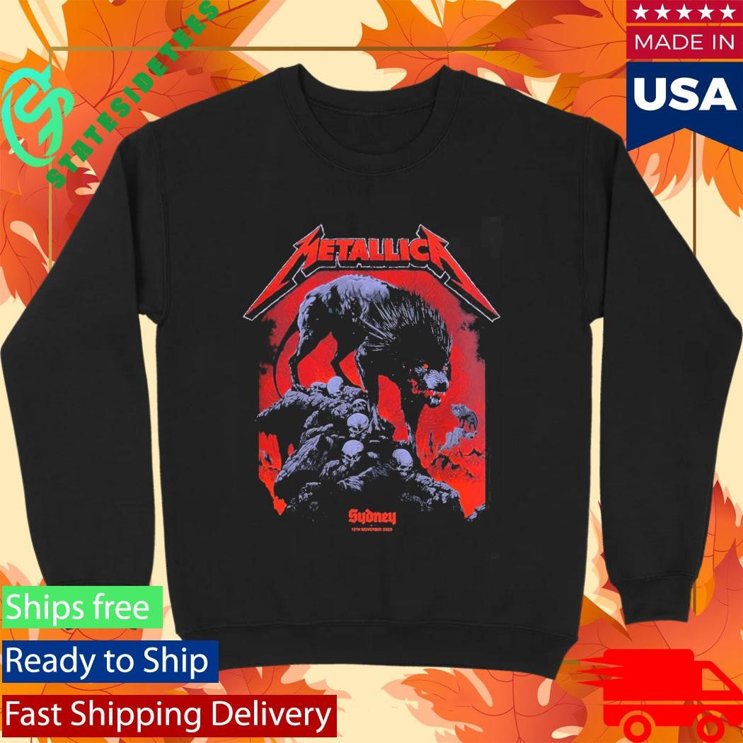 Metallica M72 Sydney Australia 2025 Pop Up Shop Tee By Ken Taylor At Accor Stadium On 15 November 2025 The Wolf Art Two Sided Shirt