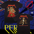 Metallica M72 World Tour Australia And New Zealand 2025 Fancards Feat Metallica Skeleton T-Shirt